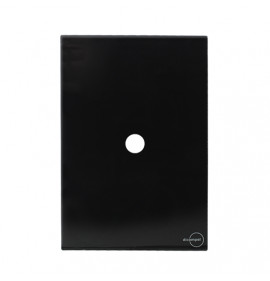 Placa p/ 1 Furo 4x2 - Novara Glass Preto Brilhante